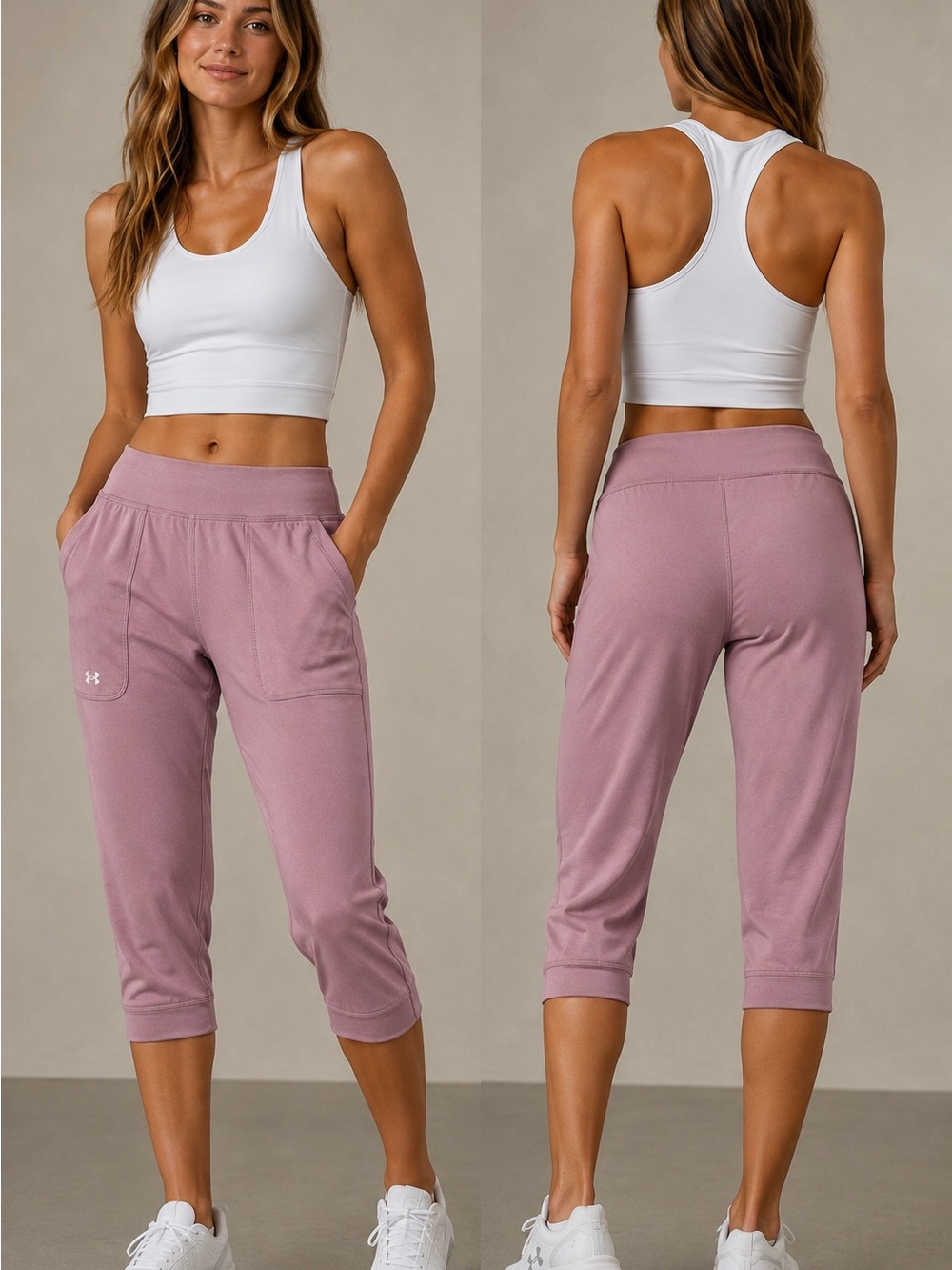 Under Armour Mauve Pink Women's Capri Joggers